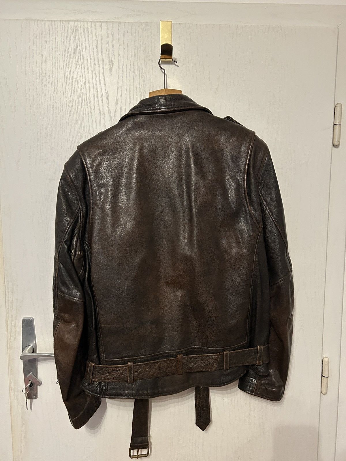 Wilsons Leather Biker Leather Jacket Size US L / EU 52-54 / 3 - 3 Thumbnail