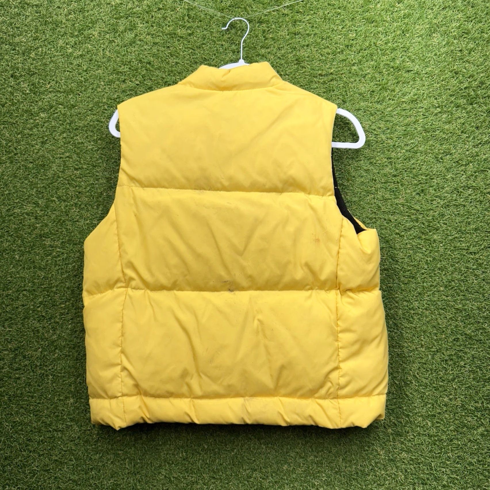 Gap GAP Down Puffer Vest Womens Medium Yellow Full Zip Fleece Lined Size M / US 6-8 / IT 42-44 - 2 Thumbnail