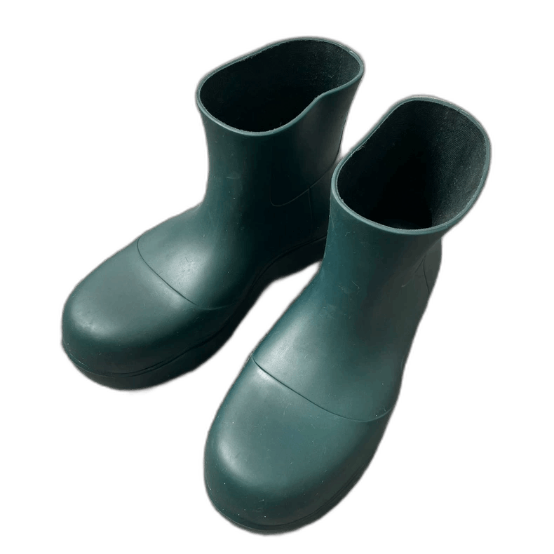 Bottega Veneta Bottega Veneta Green Rubber Short Boots Size US 8 / EU 41 - 1 Thumbnail