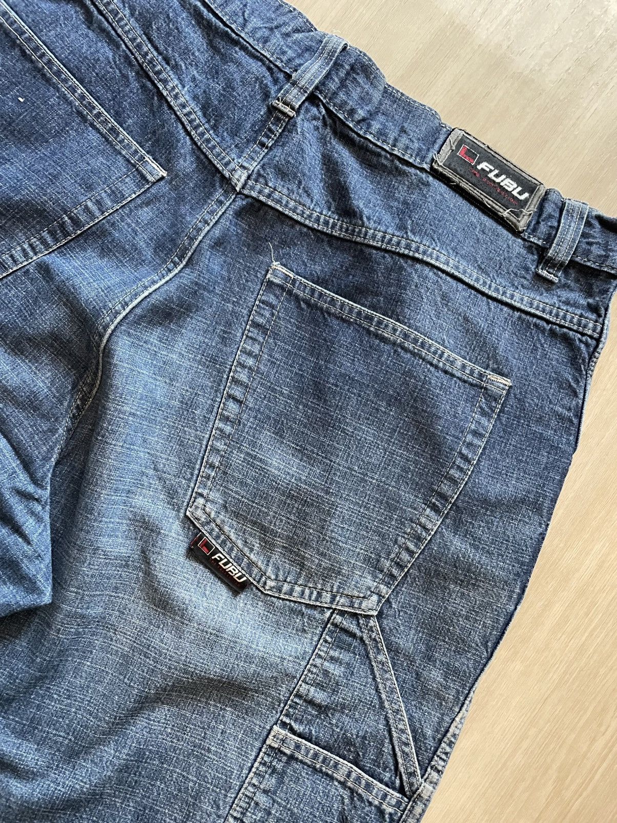 Fubu × Vintage Vintage Y2K FUBU Denim Carpenter Cargo Shorts Size 40 Size US 40 / EU 56 - 6 Thumbnail