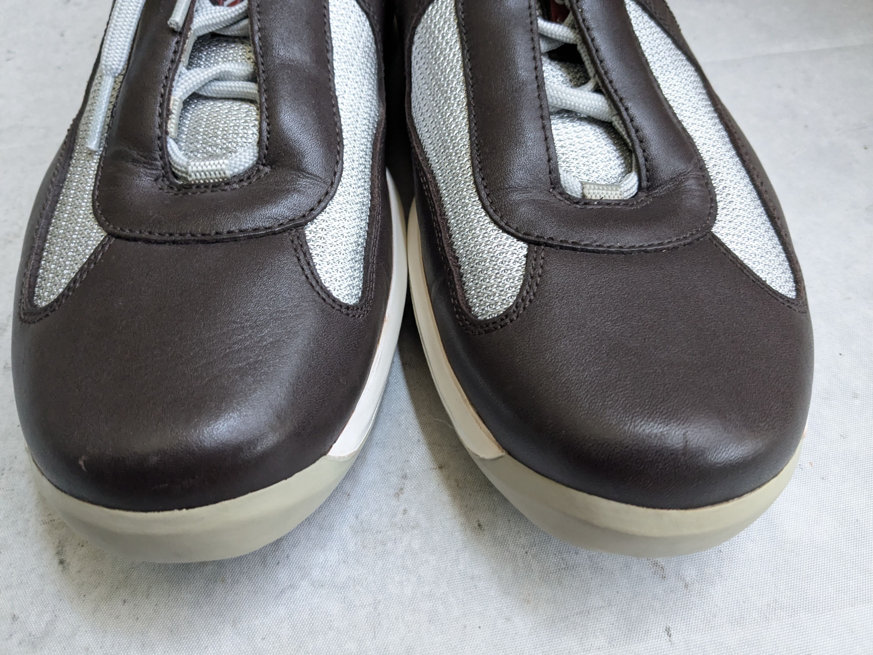 Prada Prada America's Cup Sneakers Brown Leather 11.5 Low Top Size US 11.5 / EU 44-45 - 4 Thumbnail