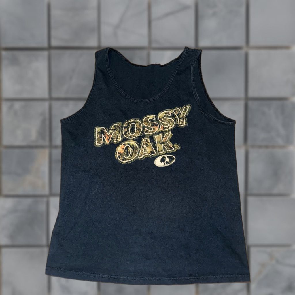Vintage Mossy Oak Tank Top Shirt L Black Real Tree Men 20x26.5 T-Shirt Size US L / EU 52-54 / 3 - 1 Thumbnail