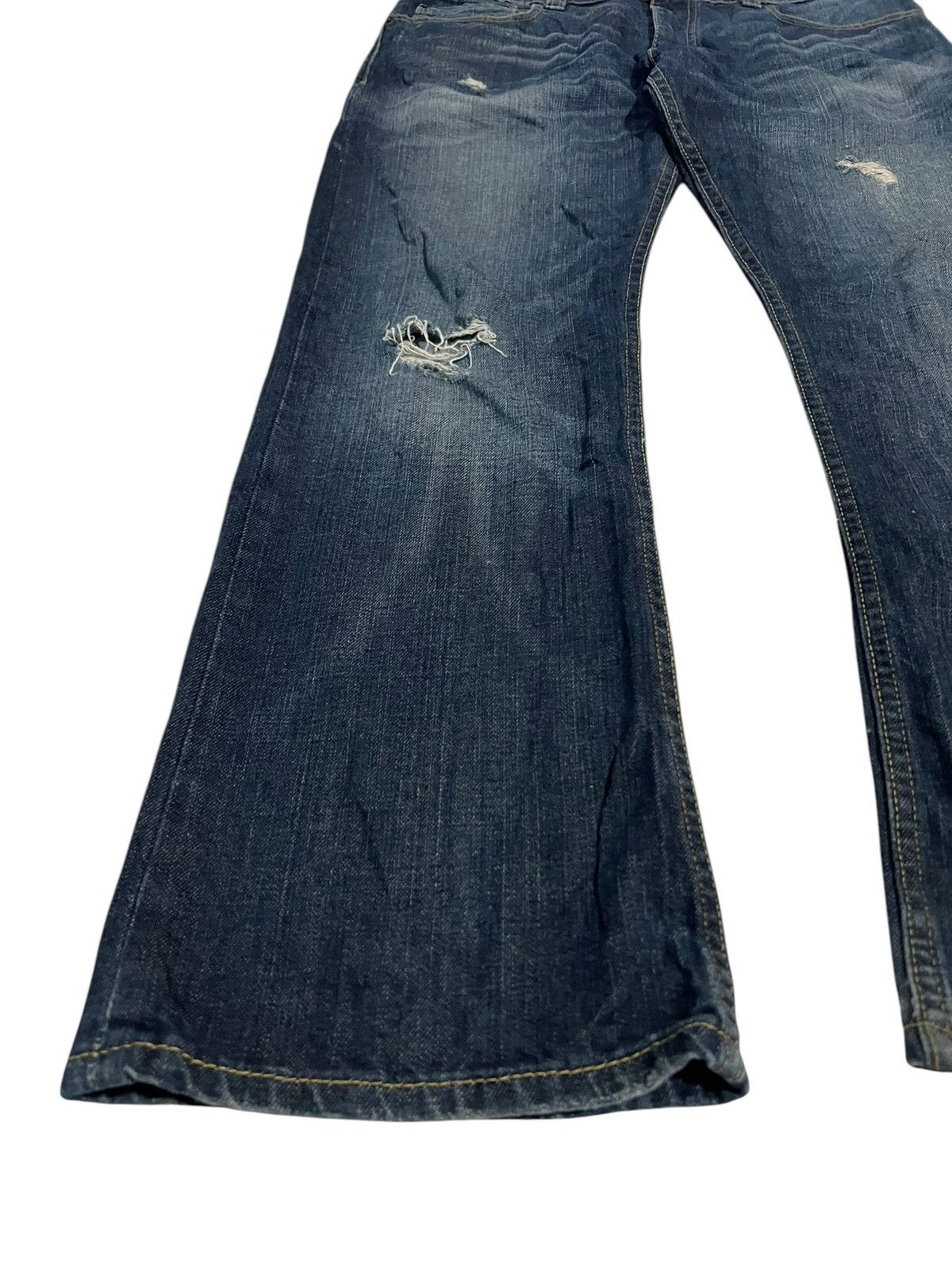 Japanese Brand × Levi's × Levi's Vintage Clothing 🌈VINTAGE LEVIS 597 DISTRESSED BOOTCUT JEAN Size US 35 - 3 Thumbnail