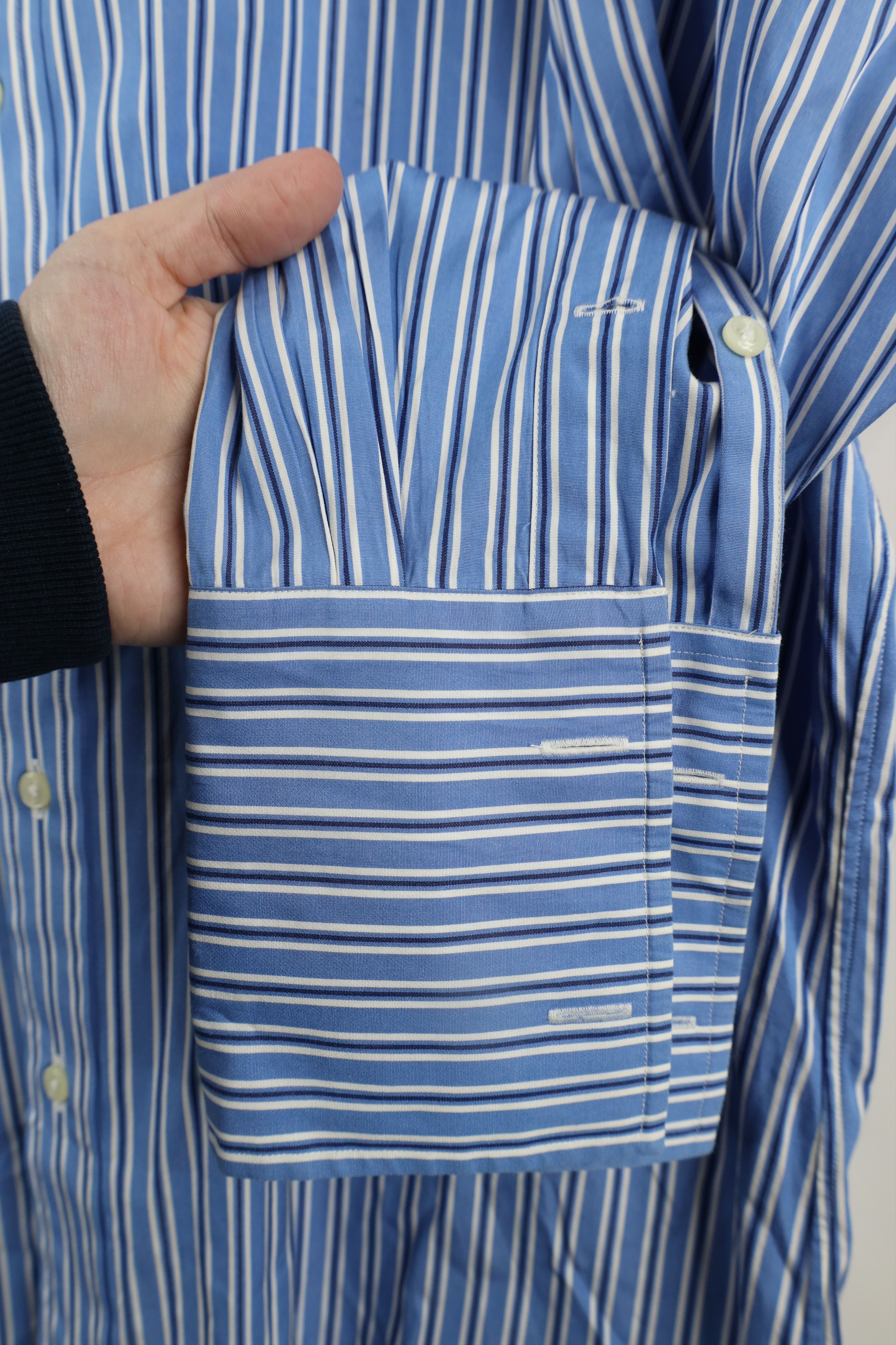 Ralph Lauren × Vintage Vintage Ralph Lauren Fit French Cuff Striped Button Shirt Size US M / EU 48-50 / 2 - 4 Thumbnail
