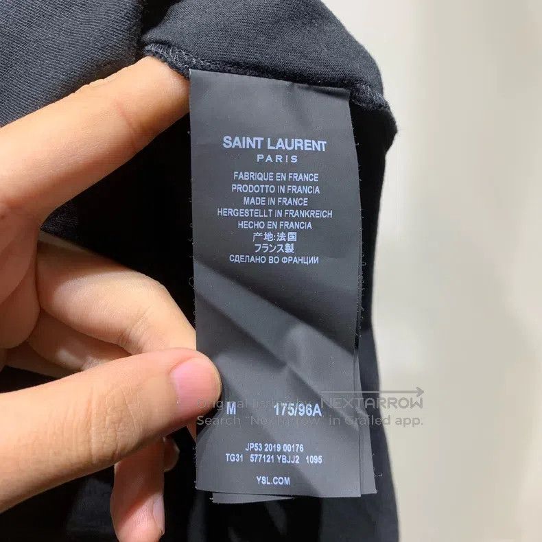 Saint Laurent Paris Saint Laurent Paris Chest Logo Printed Short Sleeve T-Shir Size US M / EU 48-50 / 2 - 2 Thumbnail