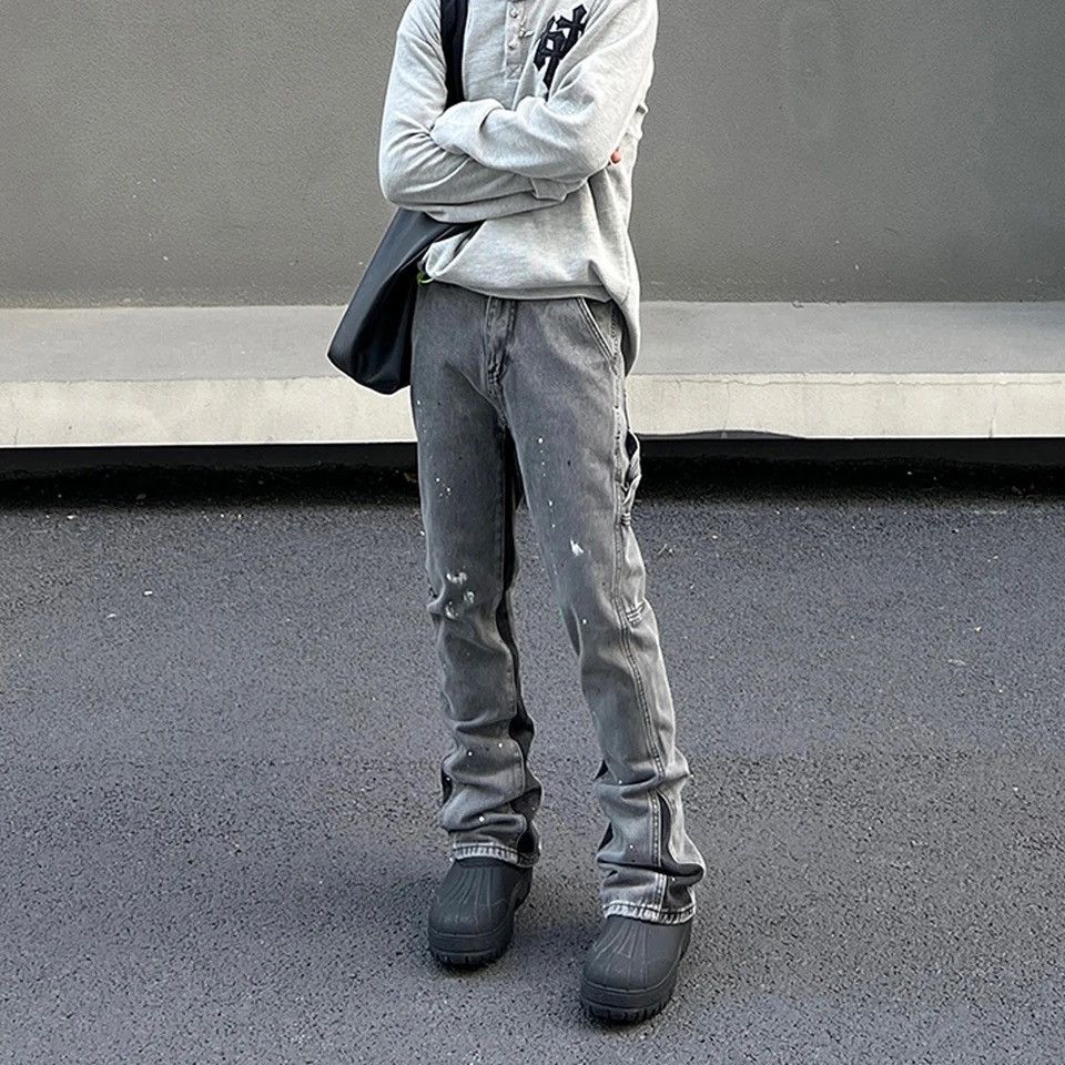 Japanese Brand × Vintage Skinny Jeans Men Street Splash-ink Fashion Size US 30 / EU 46 - 4 Thumbnail