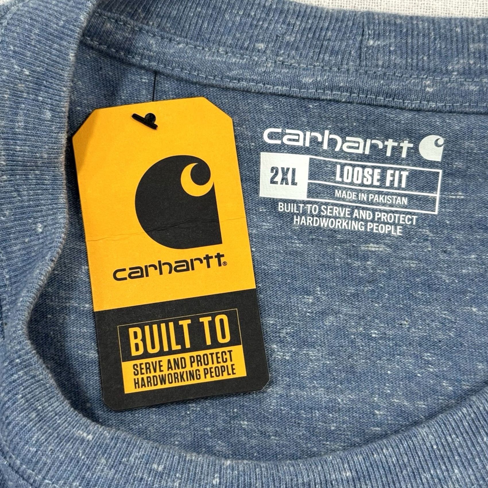 Carhartt Carhartt Shirt Heavyweight Blue T-Shirt Mens 2XL Loose Fit Pocket-Tee Workwear Size US XXL / EU 58 / 5 - 4 Thumbnail