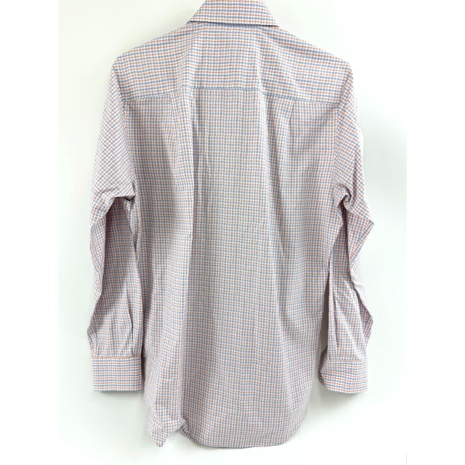 David Donahue David Donahue Shirt Mens 16 Multicolor Gingham Trim Formal Oxford Button Up Dress Shirt Regular Fit Mens Size US L / EU 52-54 / 3 - 2 Thumbnail
