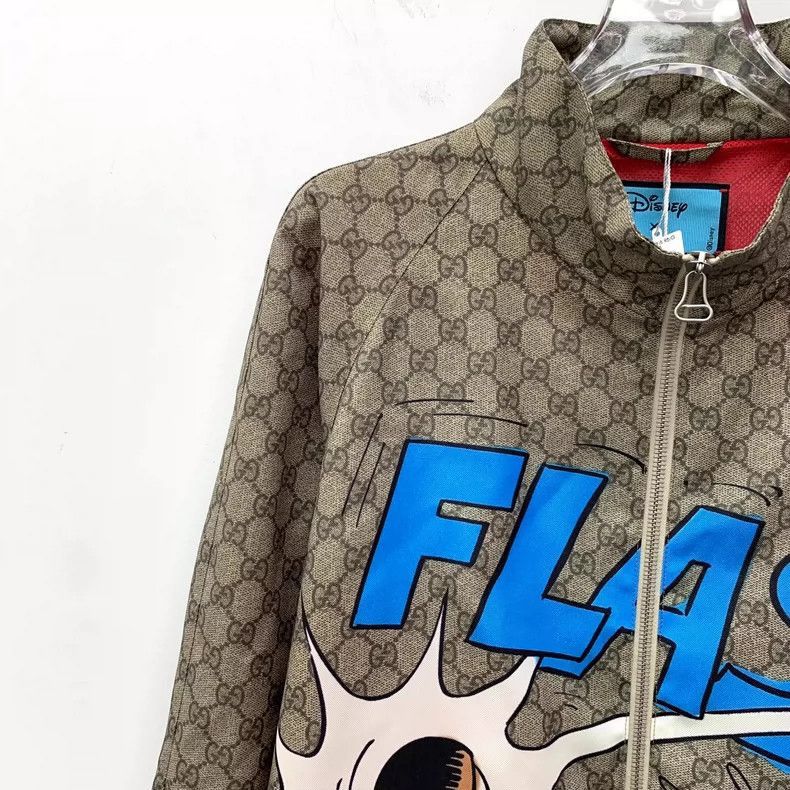 Gucci Gucci x Disney Brown Logo Print Jacket-2506 Size S / US 4 / IT 40 - 3 Thumbnail