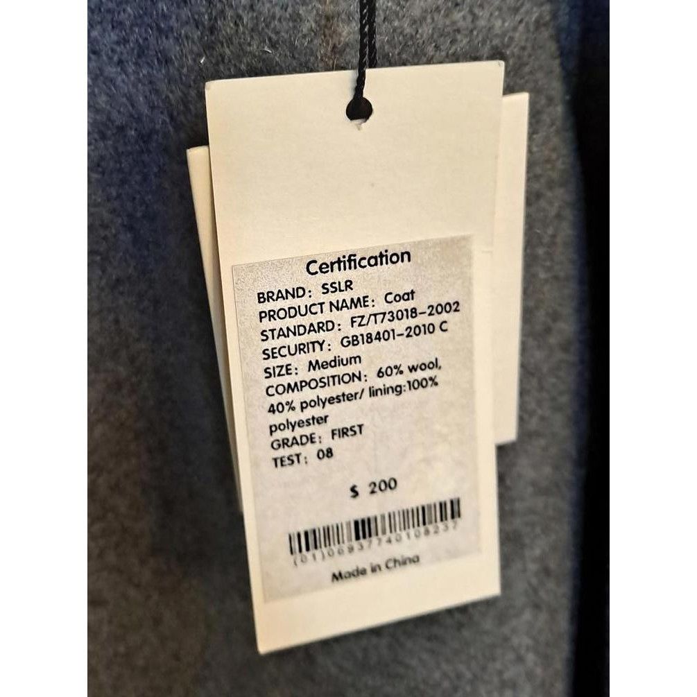 Other New SSLR Wool Blend Overcoat Size Medium Size US M / EU 48-50 / 2 - 3 Thumbnail