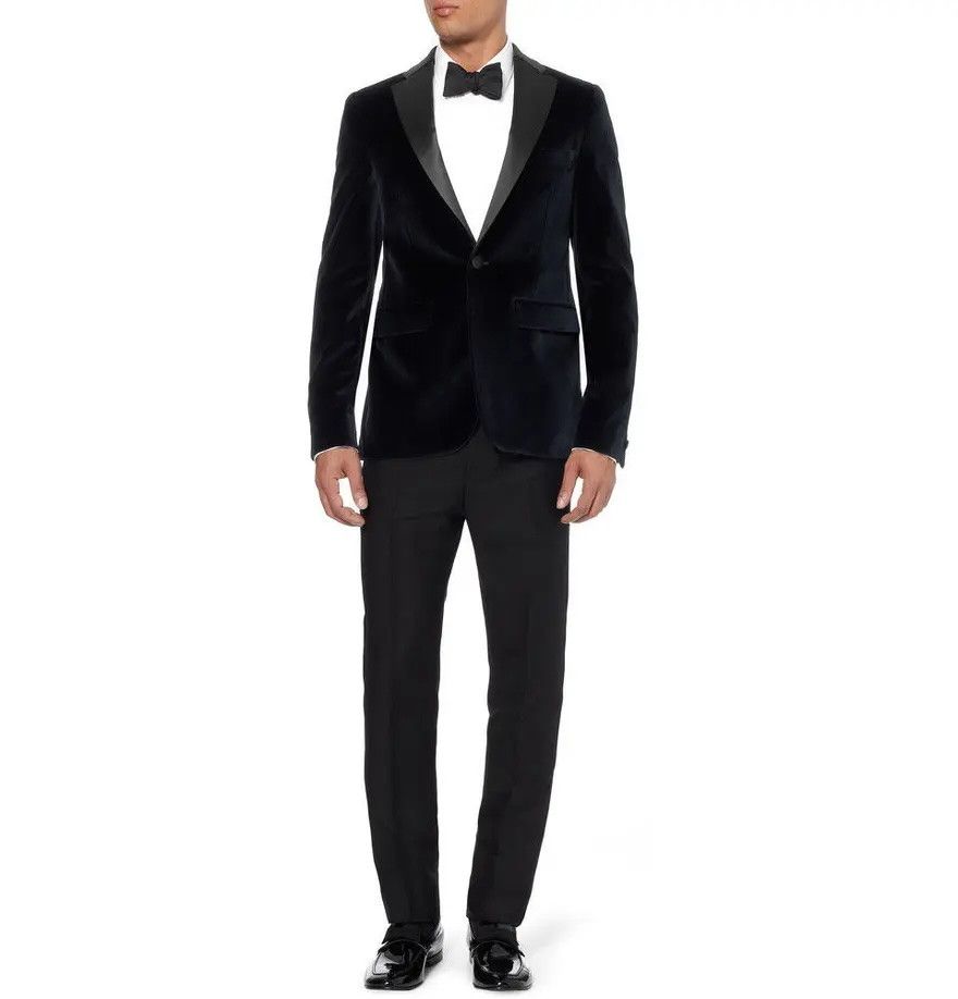 Acne Studios Drifter Slim Fit Velvet Tuxedo Blazer Size 36R - 2 Thumbnail