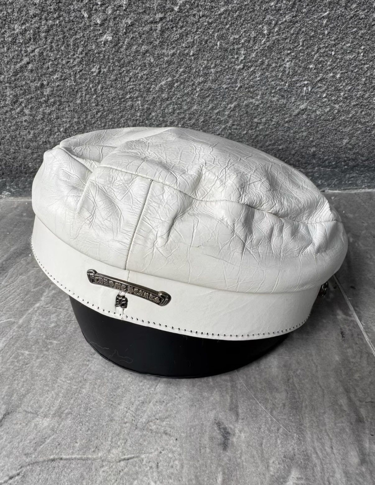 Chrome Hearts Chrome Hearts Bella Hadid Leather Captian hat Size ONE SIZE - 3 Thumbnail