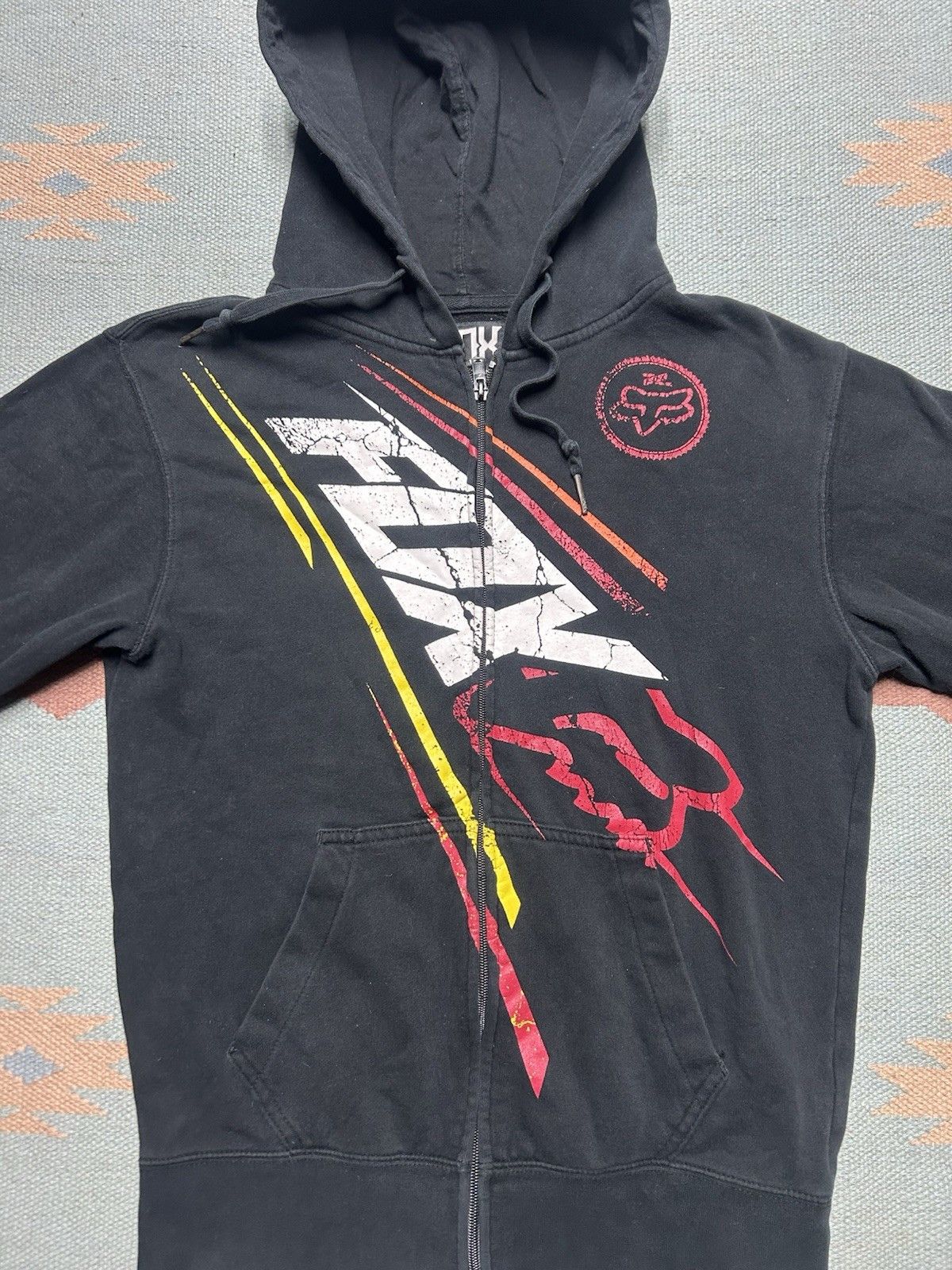 Vintage y2k fox racing hoodie zip spell out logo skater grunge small Size US S / EU 44-46 / 1 - 2 Thumbnail