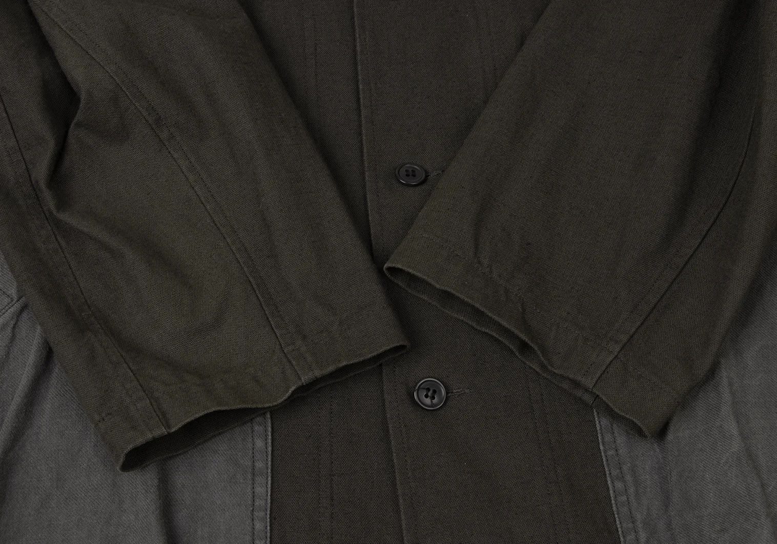 Yohji Yamamoto Yohji Yamamoto Linen Blend Shirt Coat Khaki 3 Size US L / EU 52-54 / 3 - 8 Thumbnail