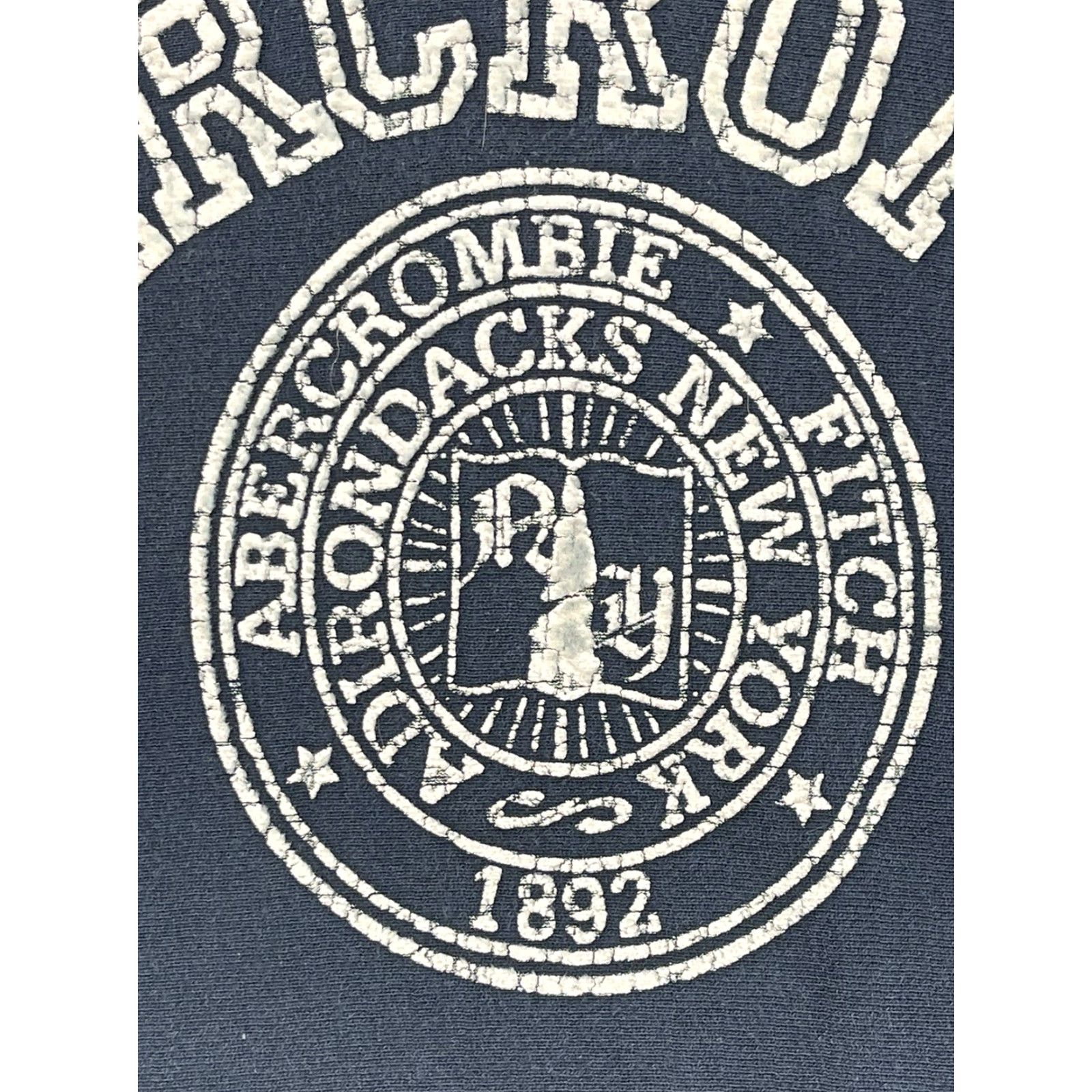Abercrombie & Fitch VINTAGE Abercrombie & Fitch Hoodie Pullover Mens Small Blue NY Adirondacks Embroidered Size US S / EU 44-46 / 1 - 2 Thumbnail