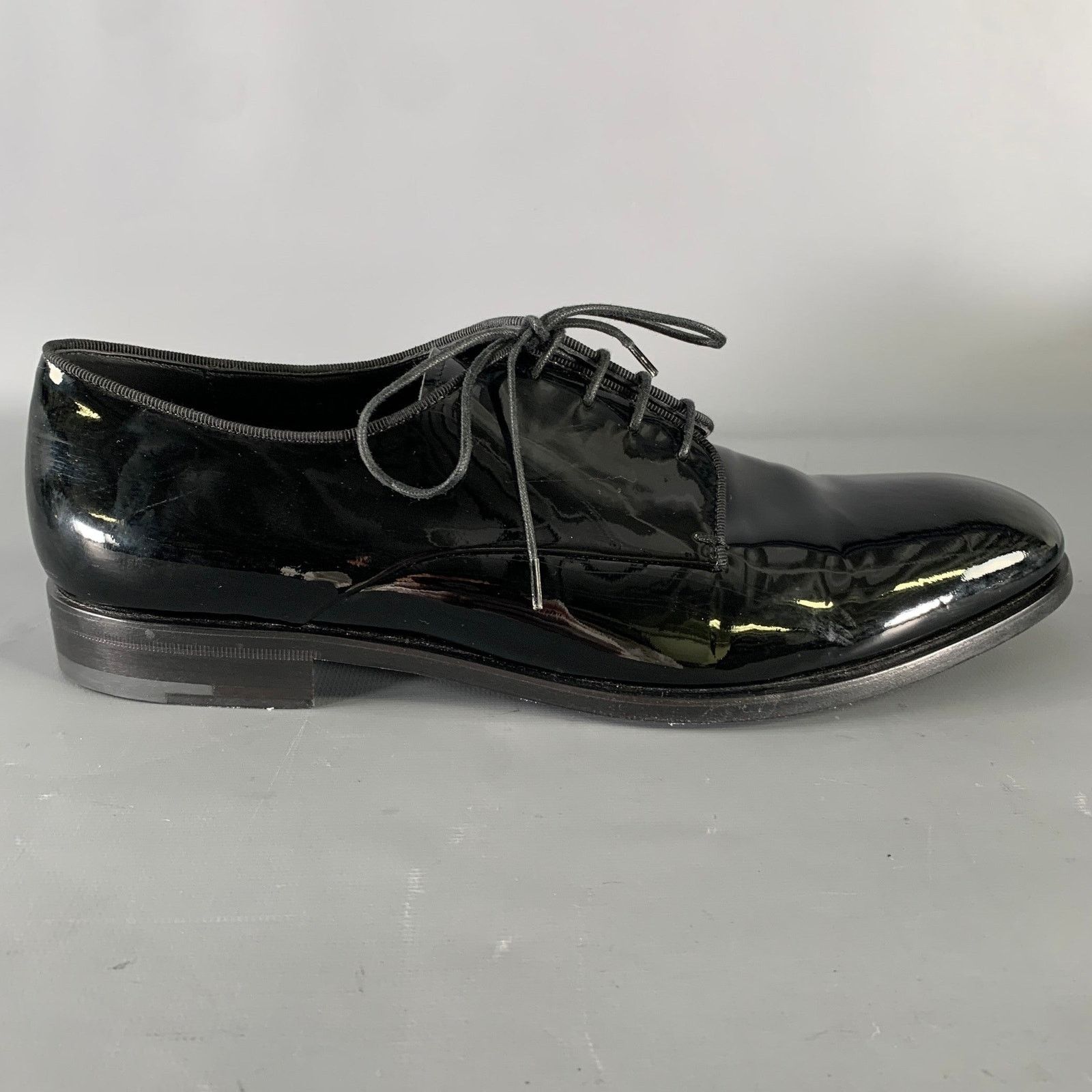Giorgio Armani GIORGIO ARMANI Size 9.5 Black Leather Lace Up Shoes Size US 9.5 / EU 42-43 - 2 Thumbnail