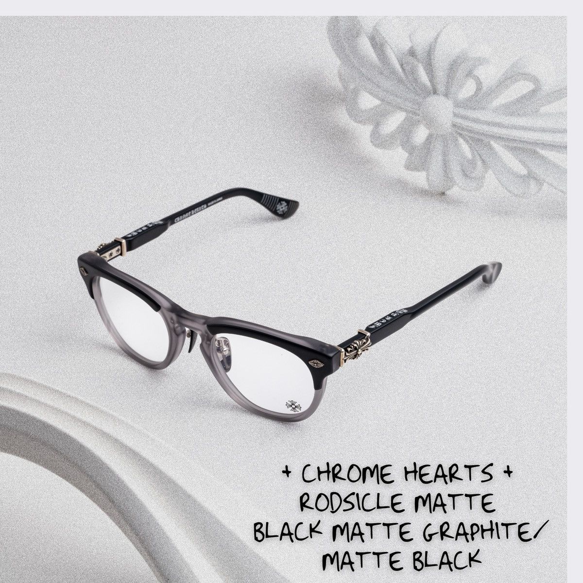 Chrome Hearts CHROME HEARTS RODSICLE MATTE BLACK MATTE GRAPHITE/ MATTE BLACK GLASSES Size ONE SIZE - 1 Thumbnail