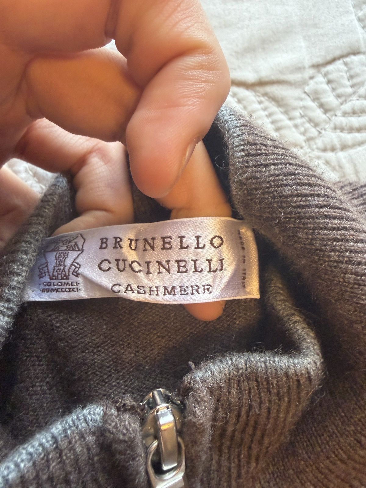 Brunello Cucinelli Brunello Cucinelli Cashmere Quarter Zip Size US XL / EU 56 / 4 - 2 Thumbnail