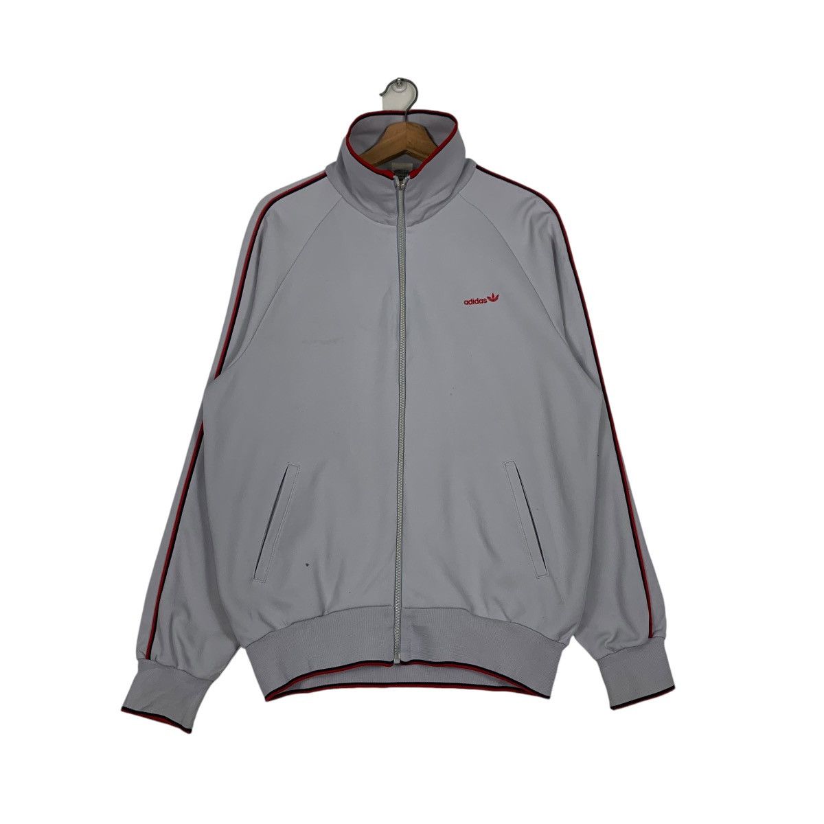 Adidas ADIDAS Trefoil Embroidery Small Logo Track Jacket #1274-C57 Size US M / EU 48-50 / 2 - 1 Thumbnail