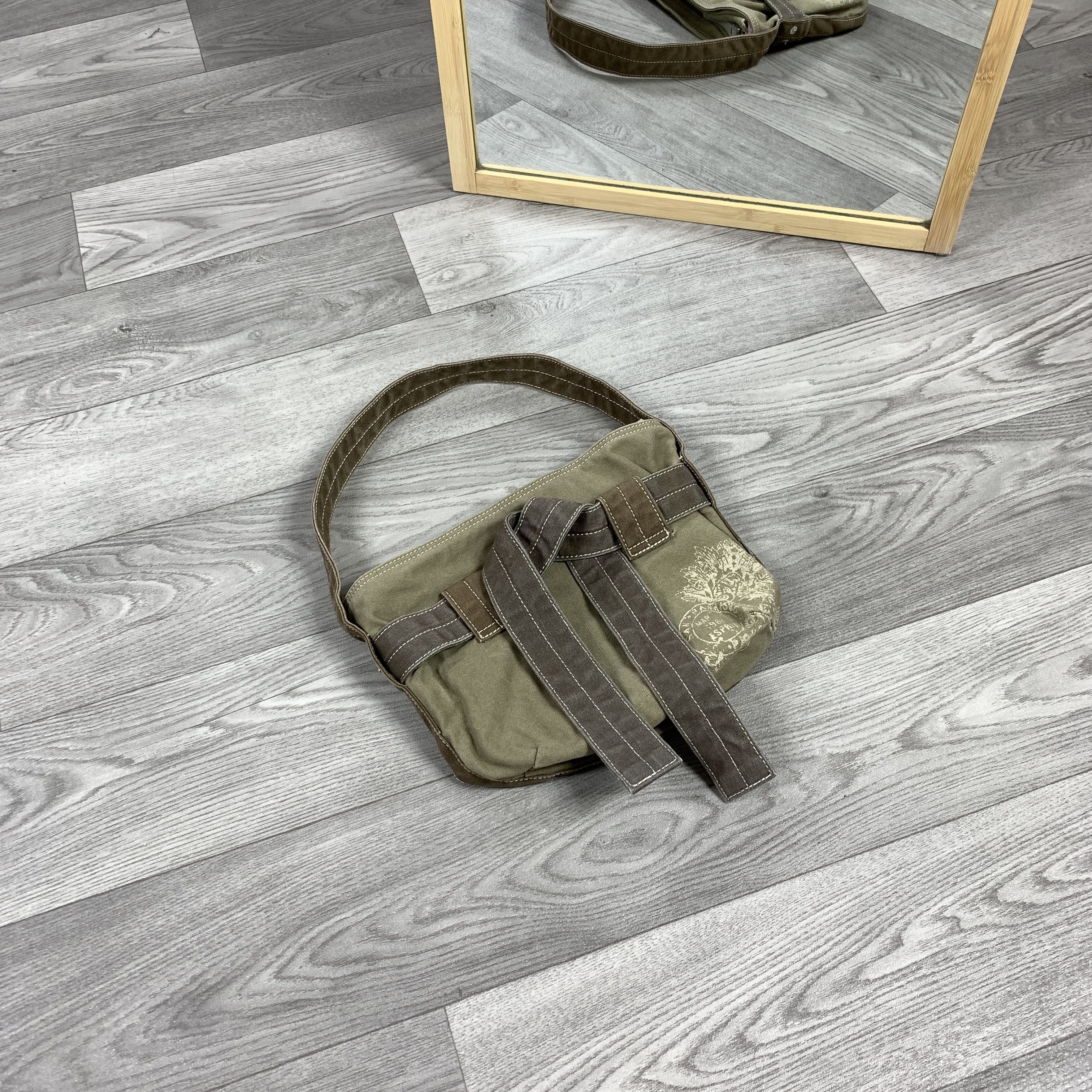 Vintage Vintage Y2K Bondage Khaki Handle Shoulder Women's Bag Size ONE SIZE - 4 Thumbnail