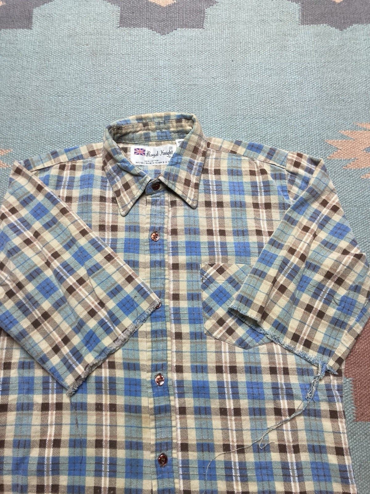 Vintage 70s 80s flannel shirt brushed cotton boys 18 men’s small Size US S / EU 44-46 / 1 - 3 Thumbnail