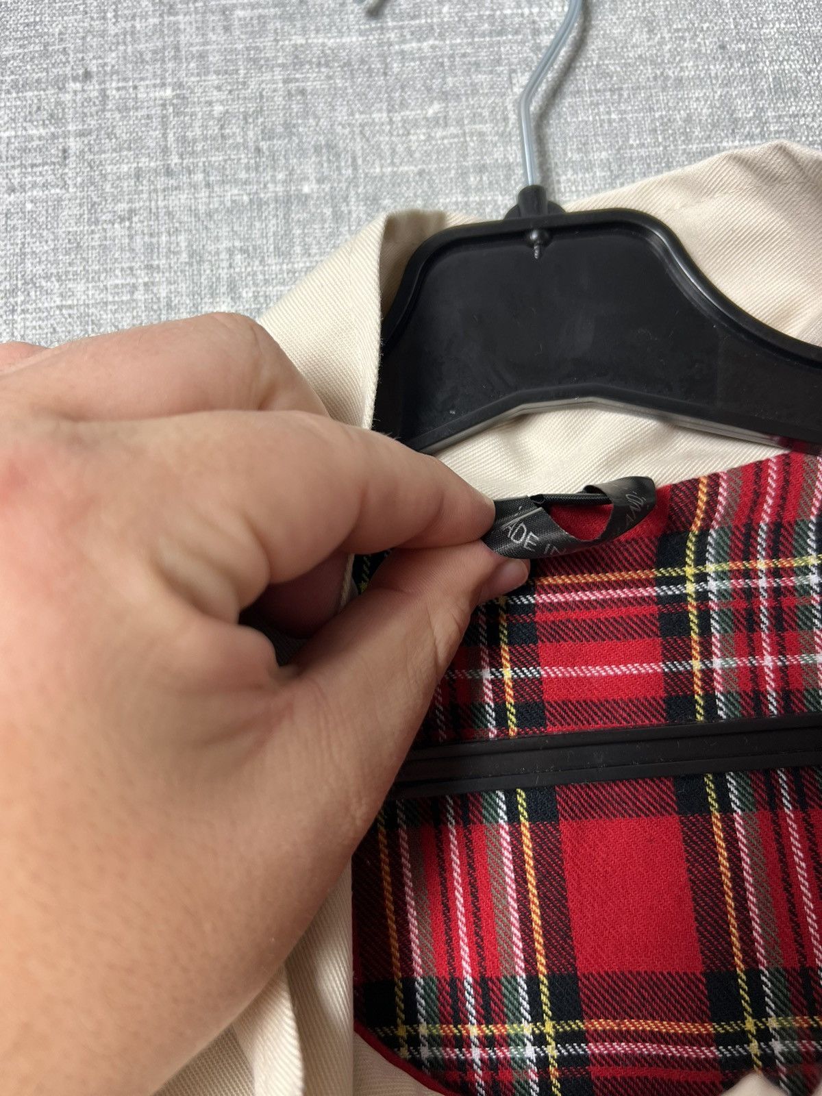 New England Outerwear Vintage England Plaid Lined Collared Bomber Jacket in Beige Size US L / EU 52-54 / 3 - 14 Thumbnail