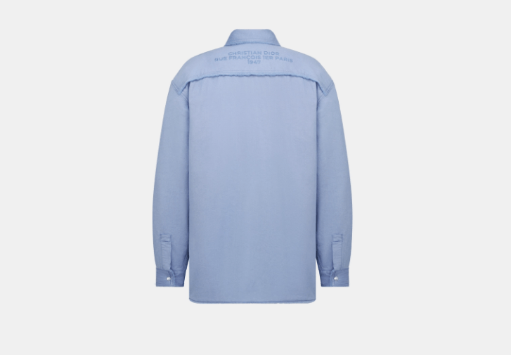 Dior o1w1db10525 413D58 Overshirt in Blue Size US M / EU 48-50 / 2 - 2 Thumbnail