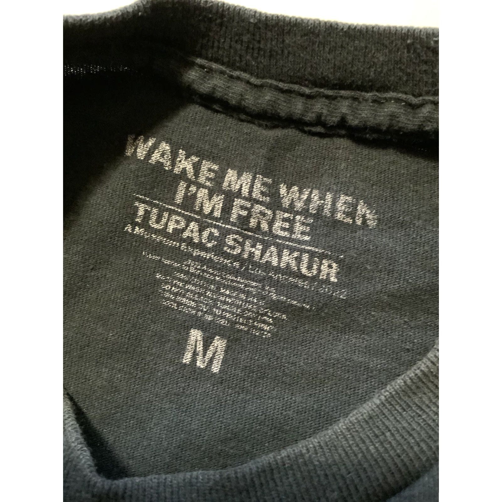 Vintage Tupac Shakur Wake Me When I’m Free Museum Experience Prophet Black T-Shirt Sz. M Mens Size US M / EU 48-50 / 2 - 6 Thumbnail