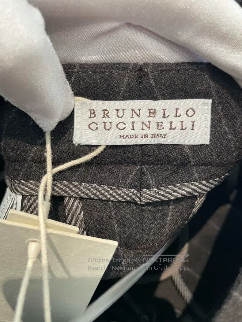 Brunello Cucinelli Brunello Cucinelli Black Gray Striped Raw Wool Casual Long Size 26" / US 2 / IT 38 - 3 Thumbnail