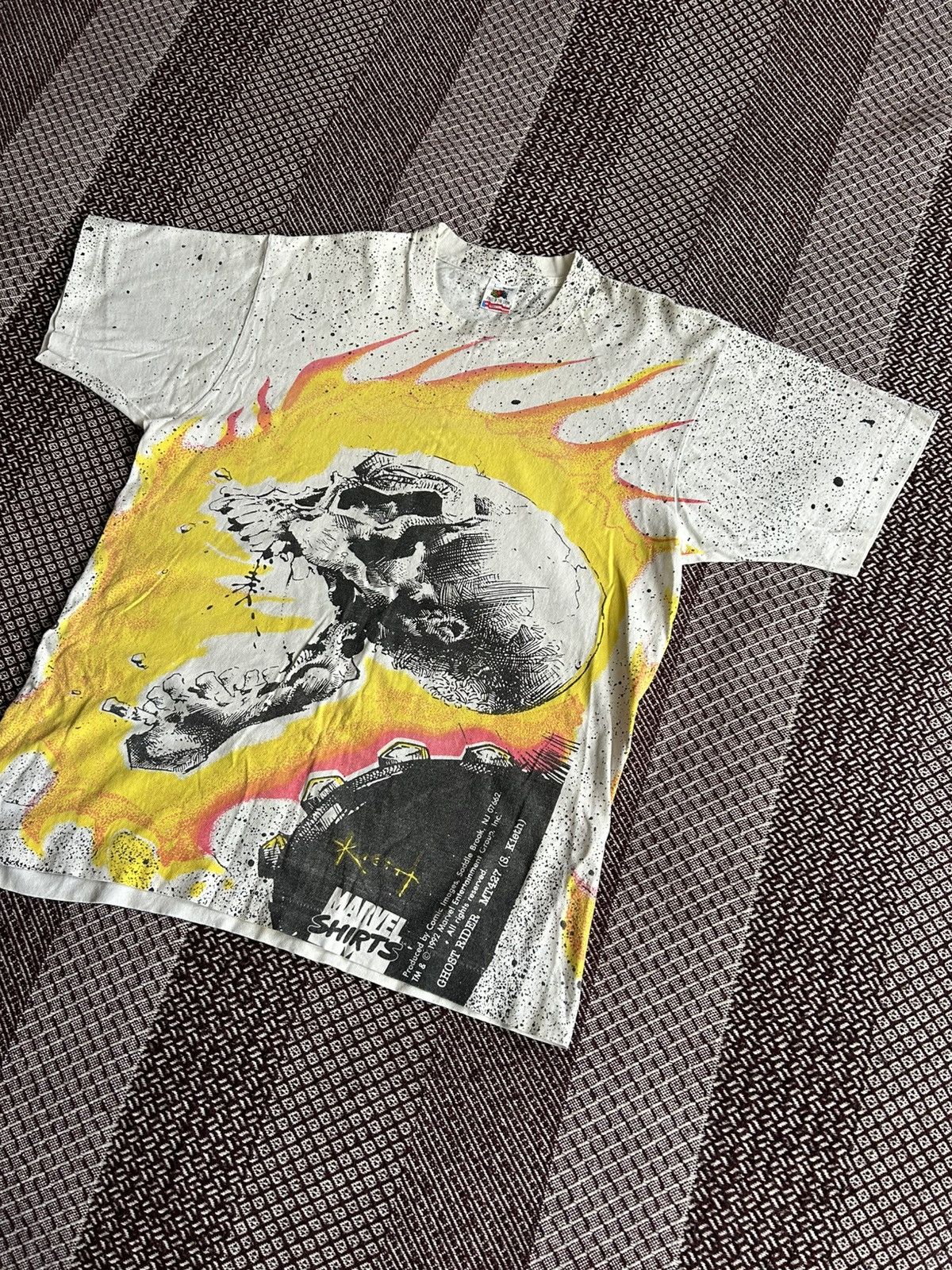 Marvel Comics Vintage Ghost Rider 1992 Marvel Overprint Crazy T-shirt Sz L Size US L / EU 52-54 / 3 - 2 Thumbnail