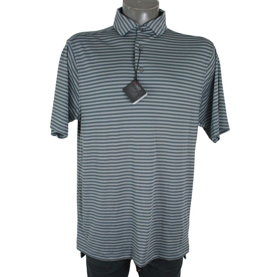 Bobby Jones NWT Bobby Jones X-H2O Performance Striped Gray Polo Shirt Size US M / EU 48-50 / 2 - 1 Thumbnail