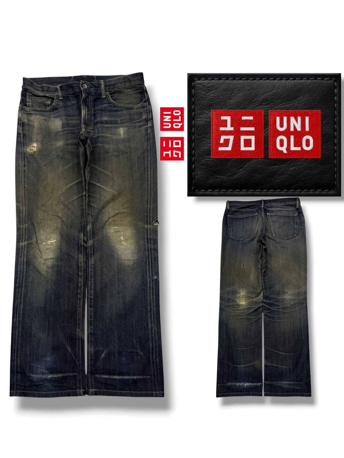 Uniqlo Vintage Uniqlo Japan Denim Jeans | Vintage Faded Wash | W33 Size US 33 - 1 Thumbnail