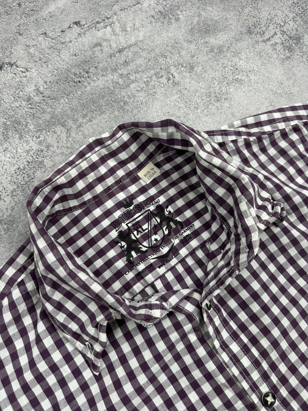 Diesel Vintage Diesel Button Up Short Sleeve Shirt Y2K Checkered Size US XL / EU 56 / 4 - 7 Thumbnail