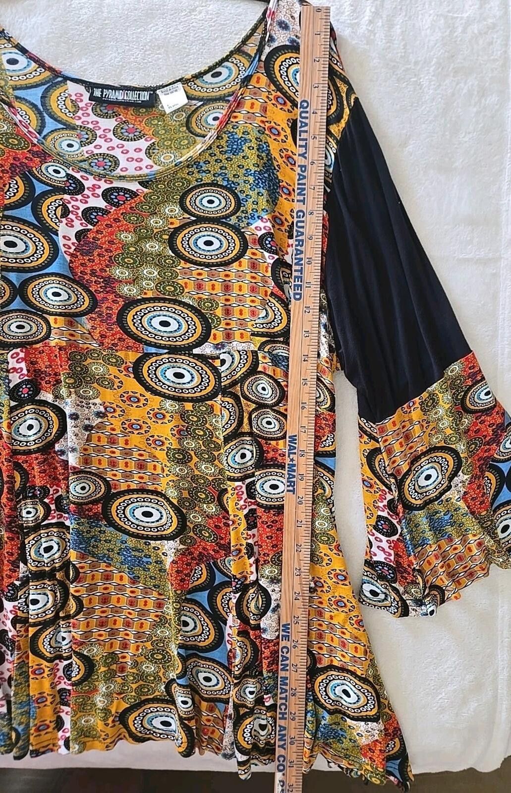 Other Pyramid Collection 3X Boho Hippie Tunic Top Multicolor NEW Size 3XL / US 20-22 - 6 Thumbnail