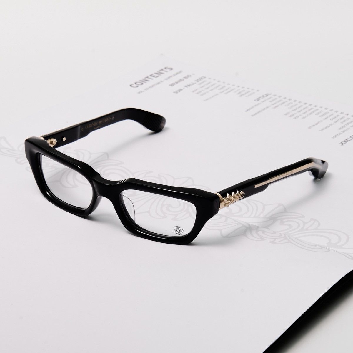 Chrome Hearts CHROME HEARTS ASSTRAORDINAIRE BLACK - 18K GOLD PLATED GLASSES Size ONE SIZE - 2 Thumbnail