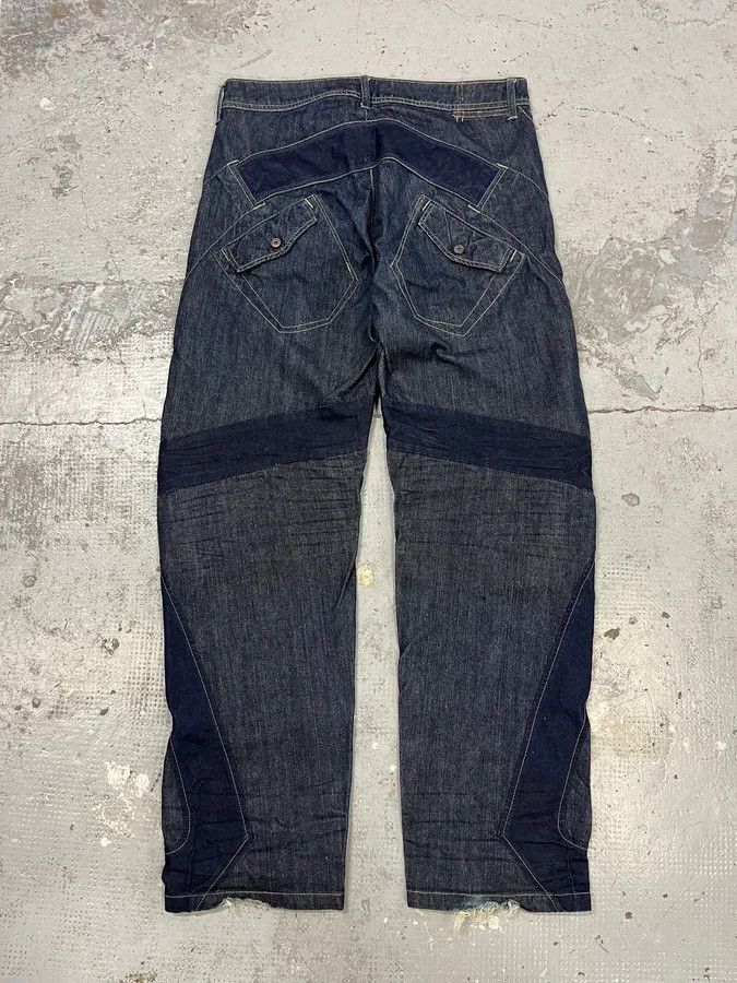 Marithe + Francois Girbaud SS2006 Marithé + François Girbaud Navy Structural Brut Denim Jeans Size US 34 / EU 50 - 9 Thumbnail