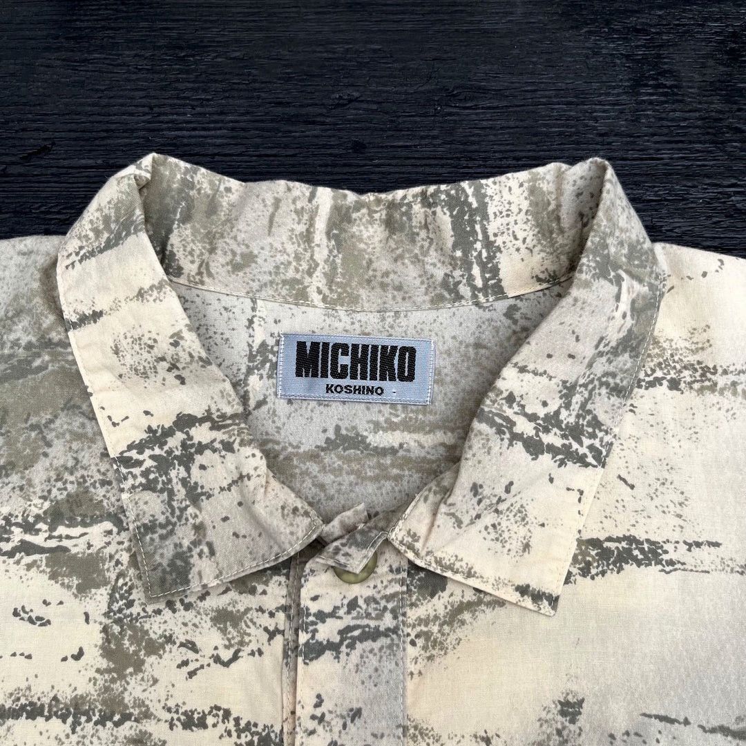 Japanese Brand × Michiko Koshino London × Vintage Michiko Koshino 1990 90s Vintage Designer S/S Graffiti Shirt Size US XL / EU 56 / 4 - 3 Thumbnail