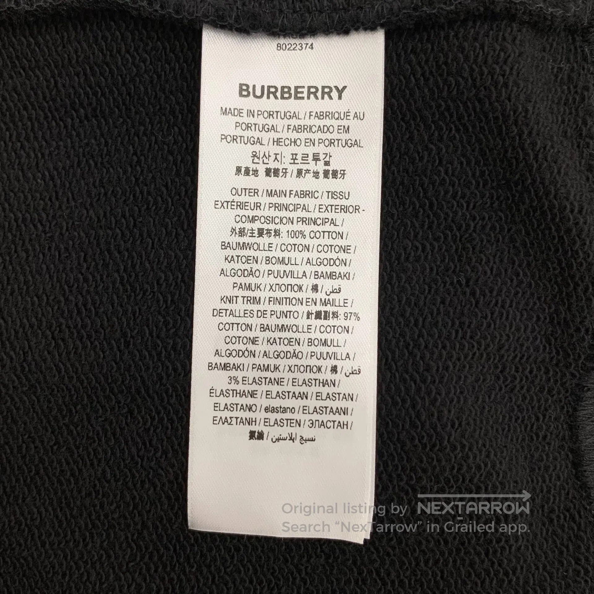 Burberry Burberry Black Fawn Print Cotton Hooded Drawstring Long Sl Size US XS / EU 42 / 0 - 8 Thumbnail