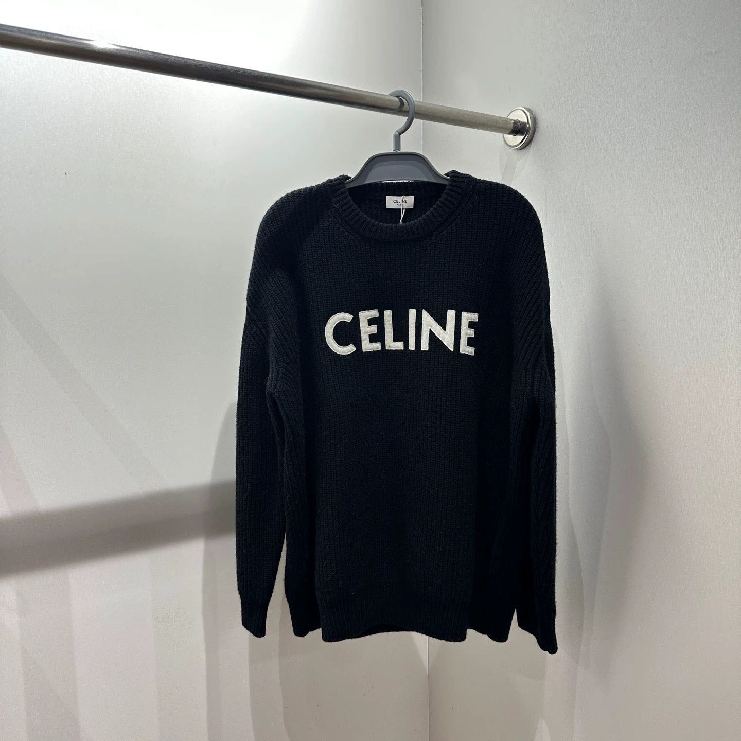 Celine Celine mar606 slogan letter wool knit sweater S Size US S / EU 44-46 / 1 - 1 Thumbnail