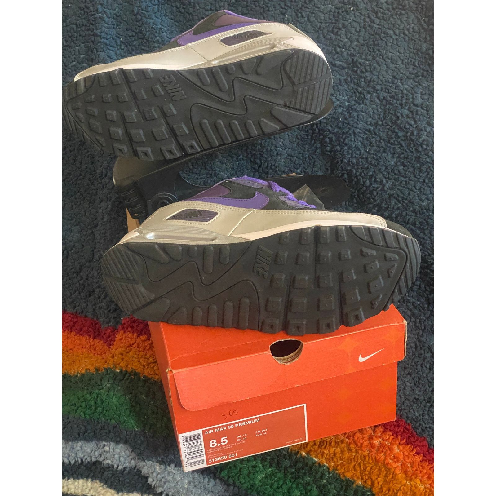 Nike Air Max 90 Premium Varsity Purple m8.5 w 10 Size US 8.5 / EU 41-42 - 5 Thumbnail