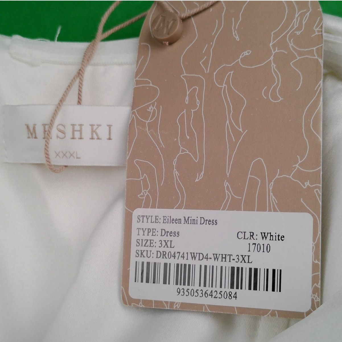 Other MESHKI Eileen Mini Dress White Bridal 3XL NWT Wedding Size 3XL / US 20-22 - 4 Thumbnail