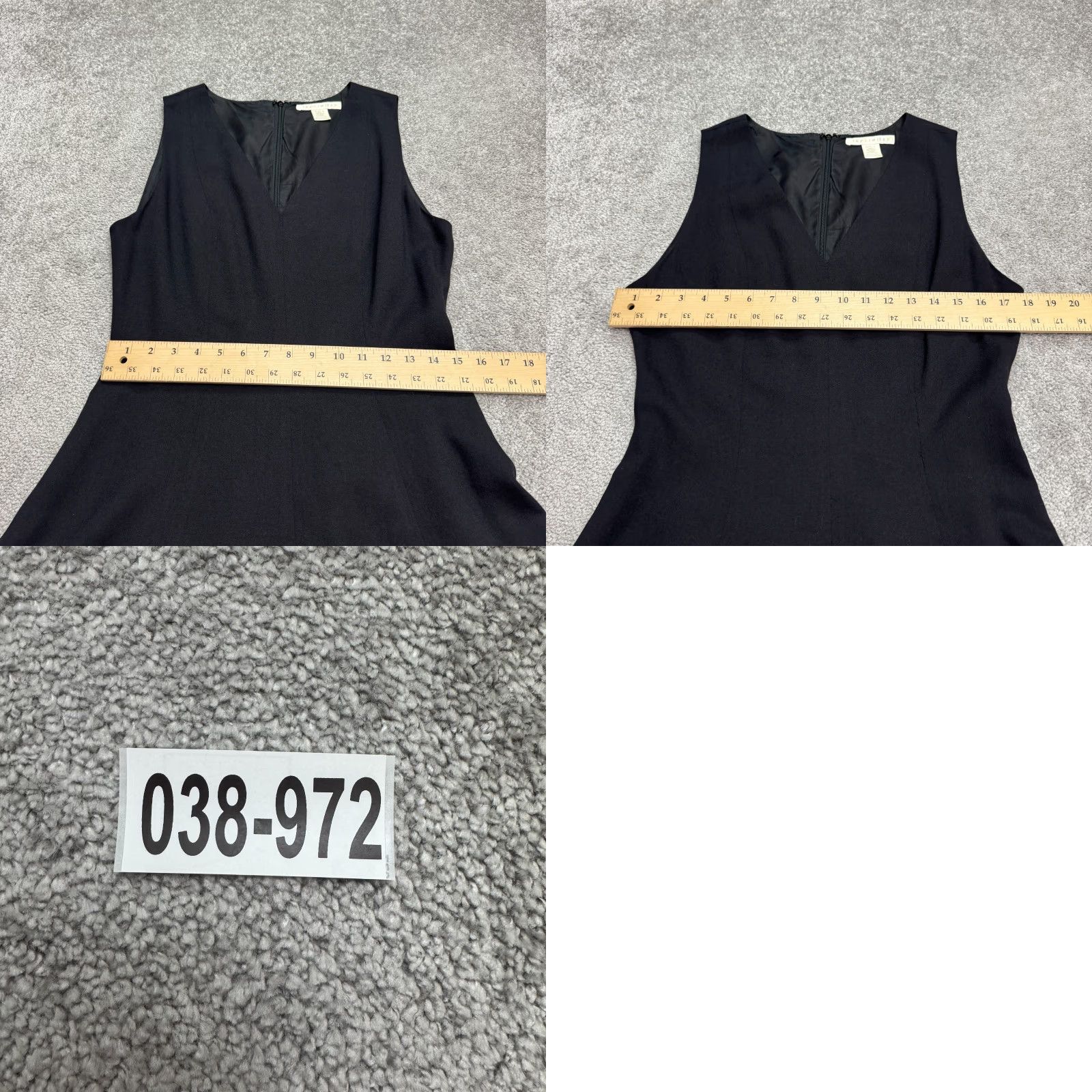 Vintage The Limited Wool Blend Dress Womens A-Line Fit & Flare Knee Length V-Neck Sleeveless Black 8 Sh Size M / US 6-8 / IT 42-44 - 9 Thumbnail