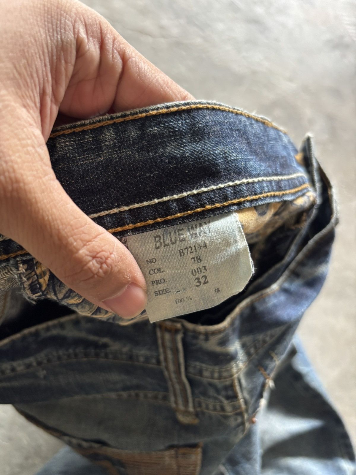 Karakuri Tamashii ONIARAI NIPPON JAPANESE DENIM DISTRESSED WASHED PUNK GRUNGE Size US 31 - 6 Thumbnail