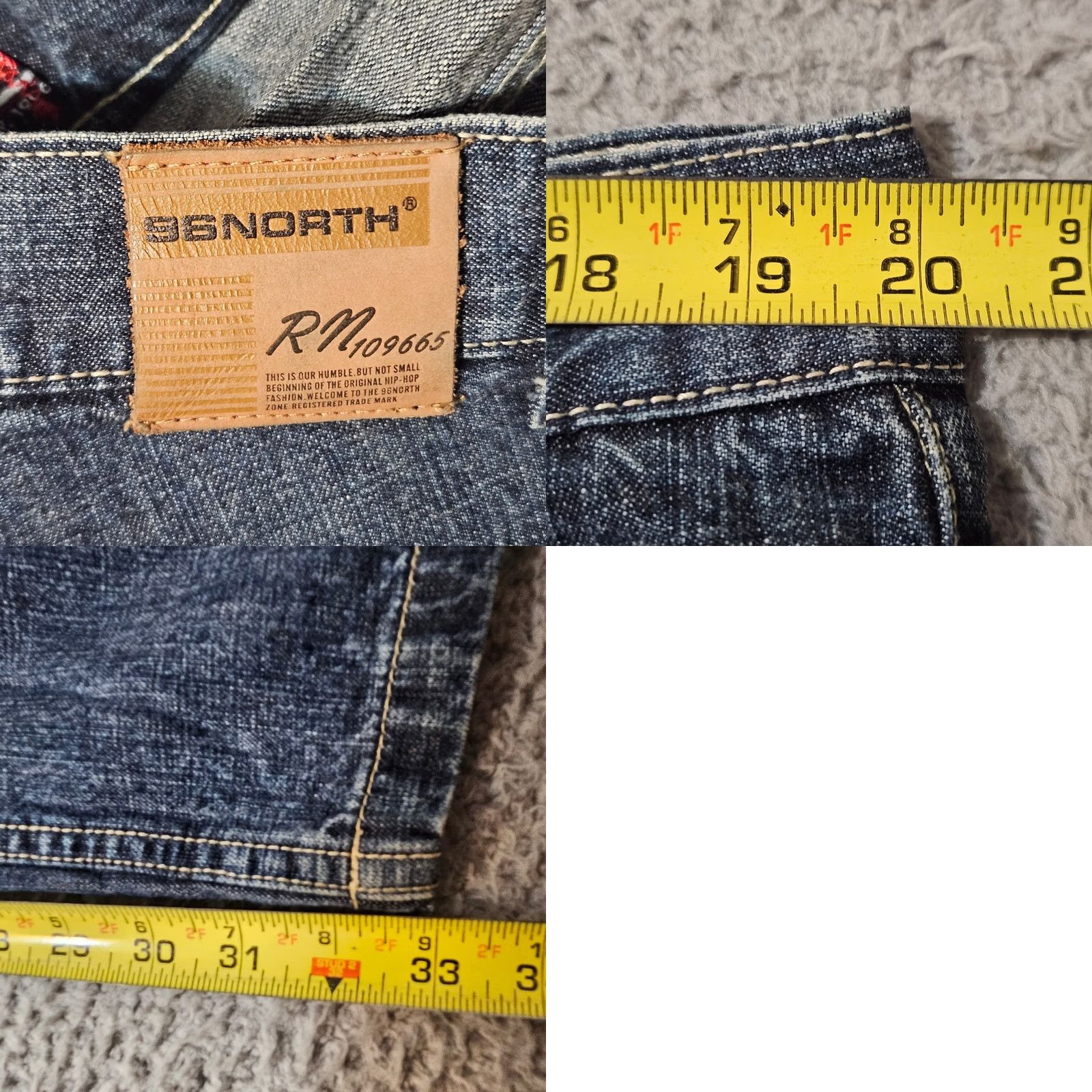 Vintage VINTAGE 96 North Jeans Mens 40 Blue Ninety Six Baggy Skater Wide Leg Size US 40 / EU 56 - 8 Thumbnail
