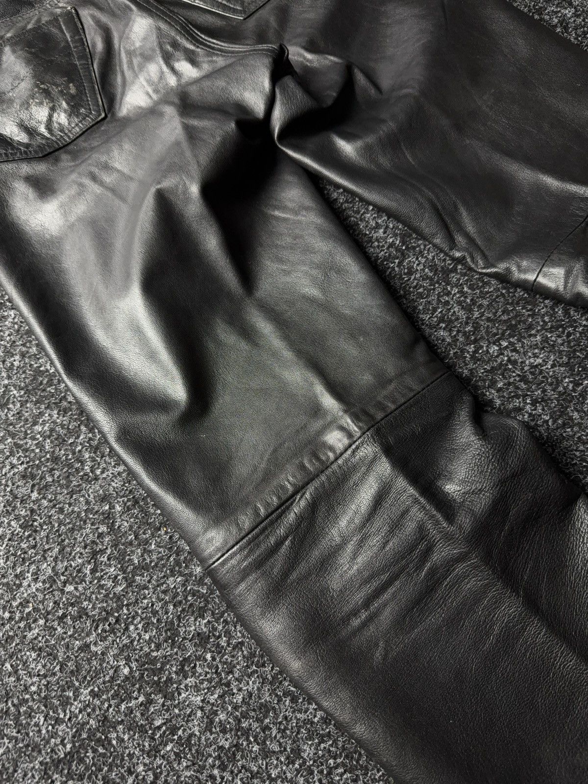 Leather Y2K Vintage Leather Pants Opium Style Alt Biker USA Rare Size US 28 / EU 44 - 19 Thumbnail