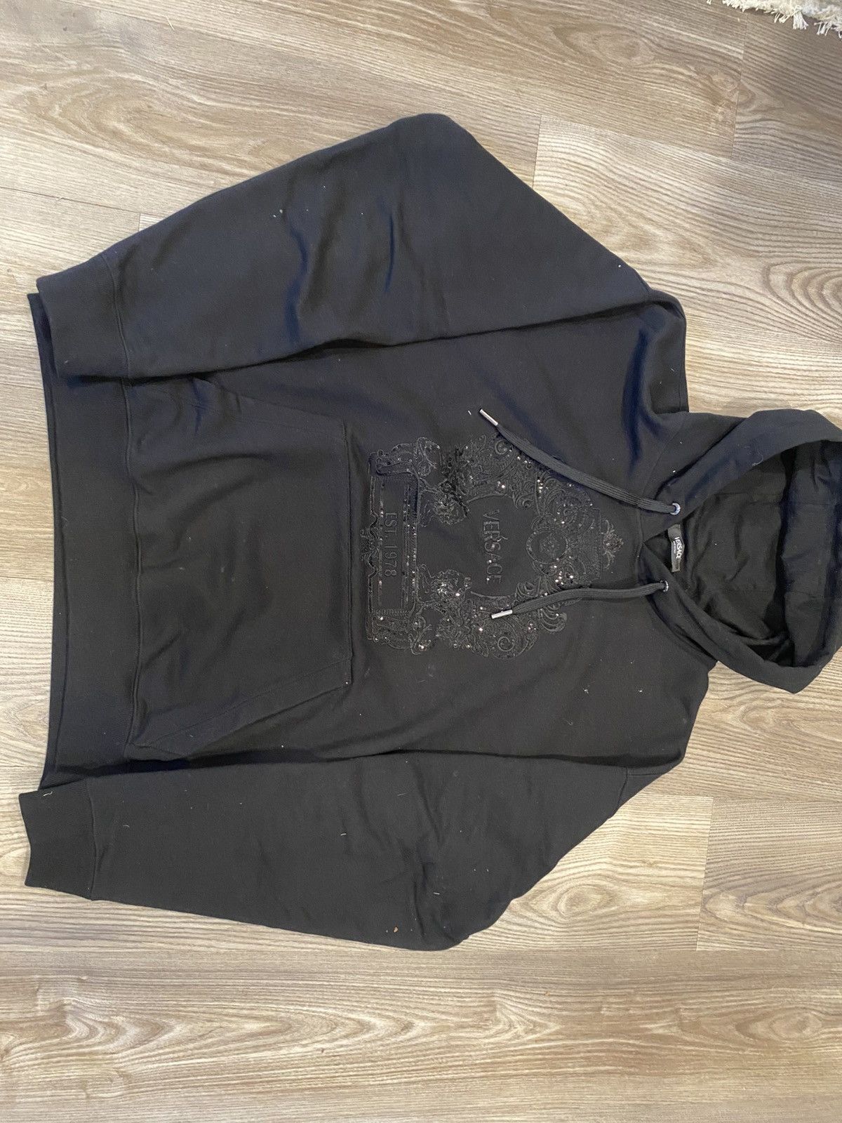 Versace Versace sequence embroidery hoodie Size US L / EU 52-54 / 3 - 5 Thumbnail