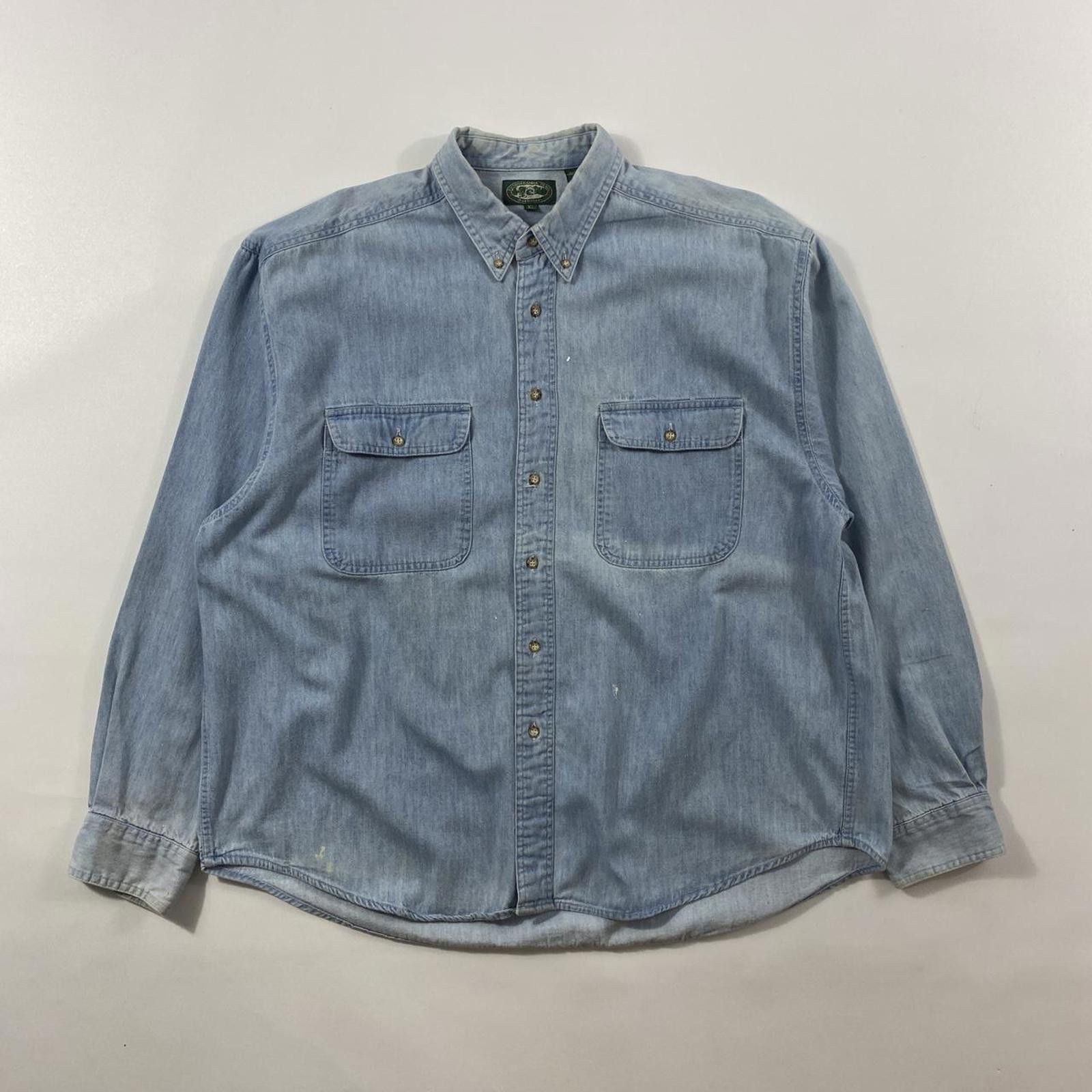 Vintage Vintage 90d Denim Shirt Size US XL / EU 56 / 4 - 1 Thumbnail