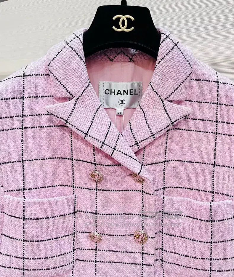 Chanel Chanel 24S pink plaid tweed vest Size XS / US 0-2 / IT 36-38 - 2 Thumbnail