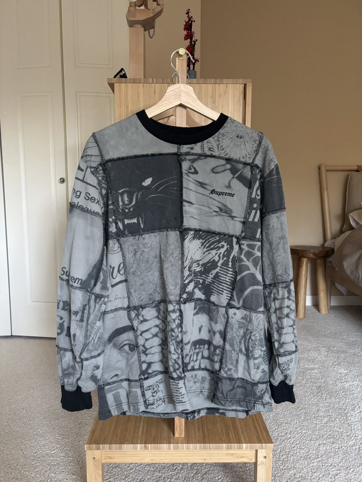 Supreme Supreme Mosaic Patchwork L/S T-shirt Size US M / EU 48-50 / 2 - 1 Thumbnail