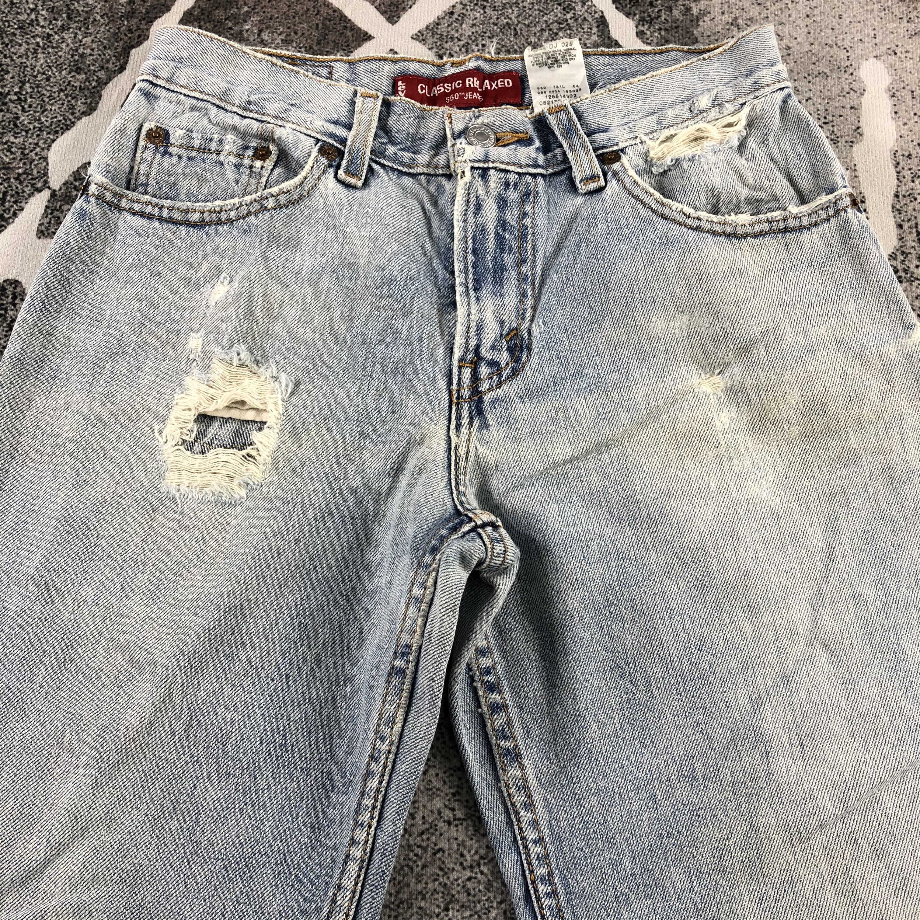 Levi's Vintage Levi's 550 Jeans Distressed Denim KJ884 Size US 29 - 3 Thumbnail